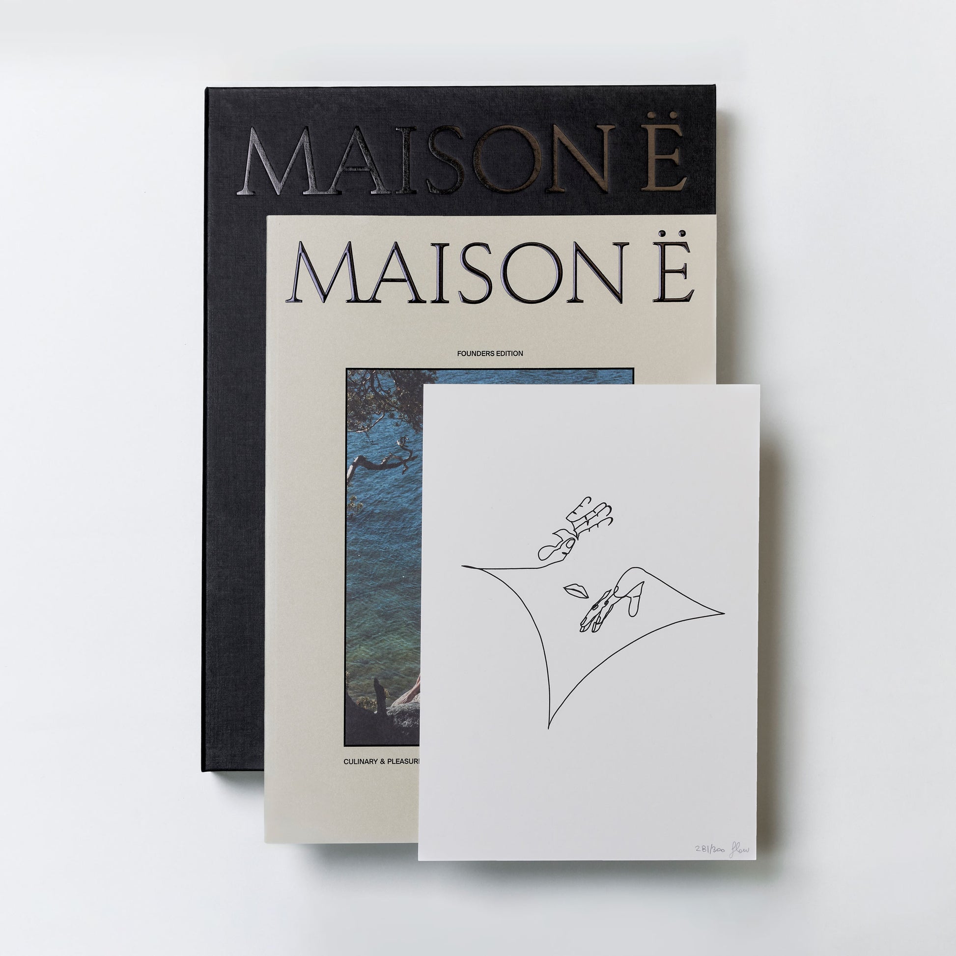 Maison E Magazin in Box mit Artwork Produktabbildung